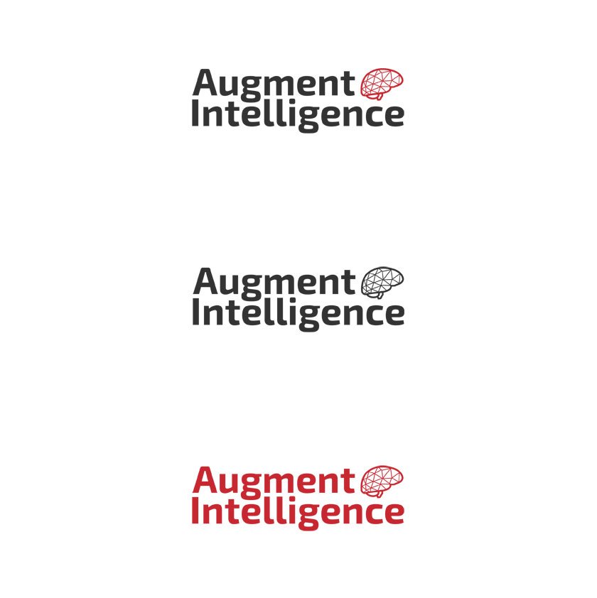 Making of Augment Intelligence Branding, first logosheet -- Mervi Emilia